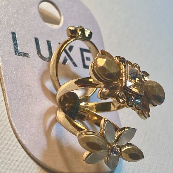 LUXE set of three gold-tone rings - Picture 9 of 11